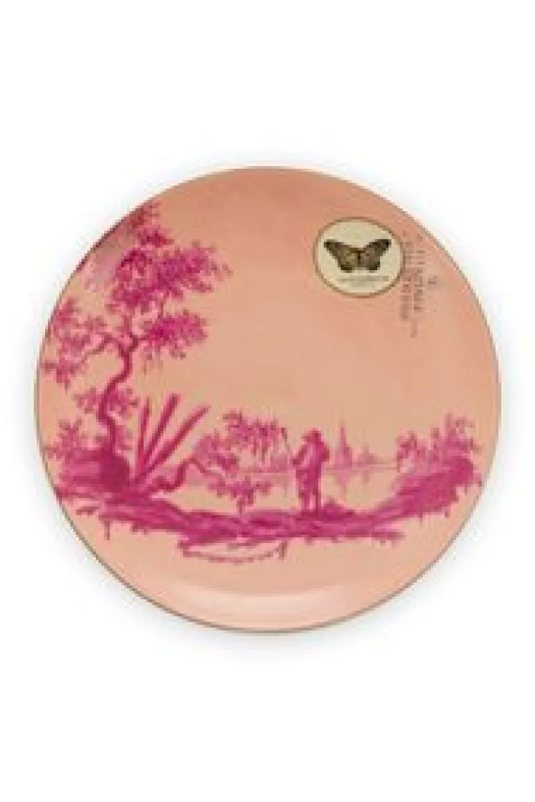 Gebaksborden-Pip Studio Heritage Gebaksbord Geverfd Roze 18 Cm