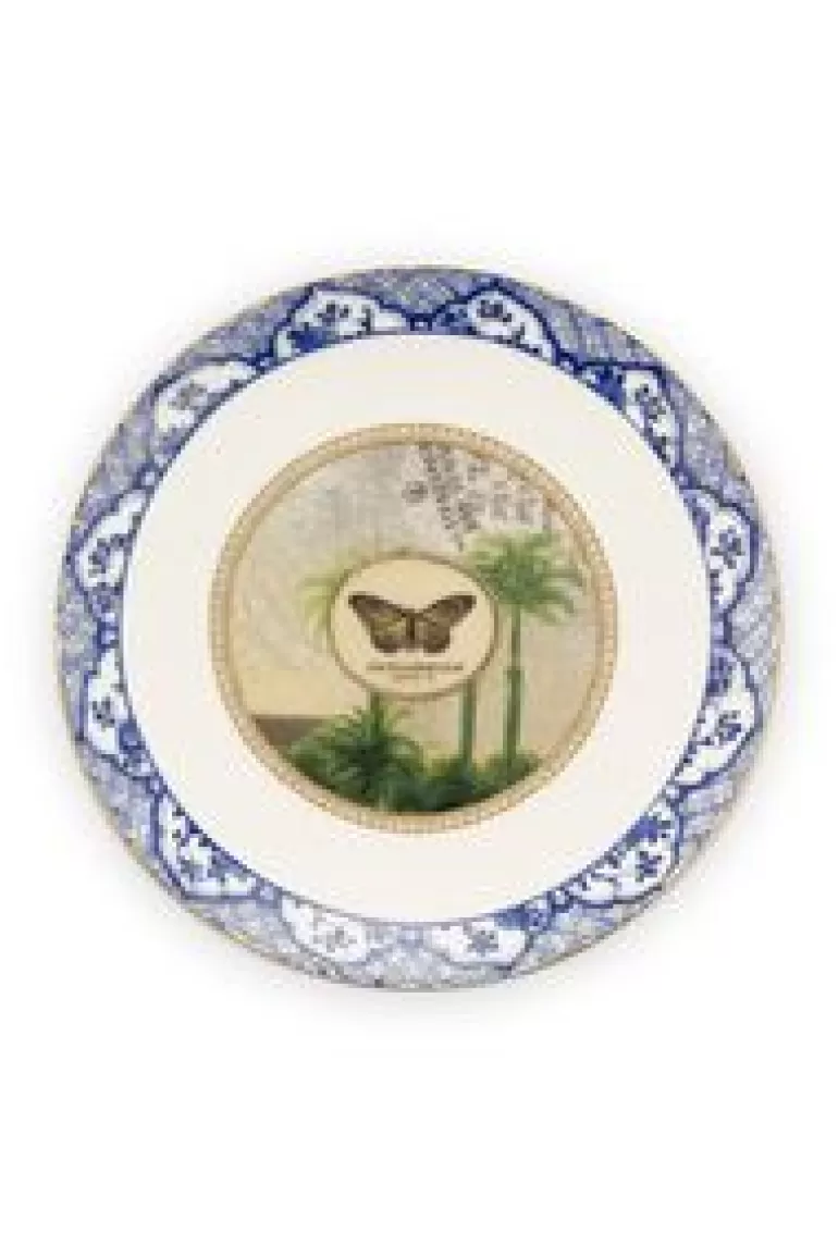 Gebaksborden-Pip Studio Heritage Gebaksbord Vlinder Blauw 15 Cm