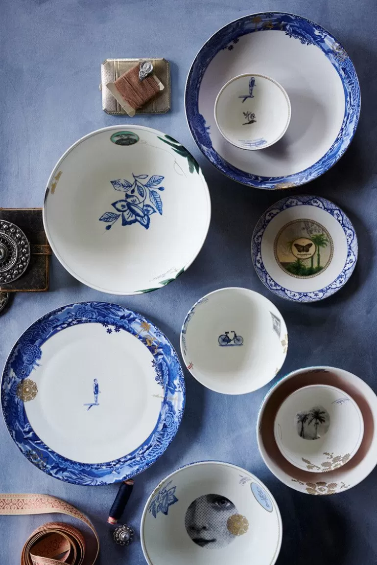 Gebaksborden-Pip Studio Heritage Gebaksbord Vlinder Blauw 15 Cm