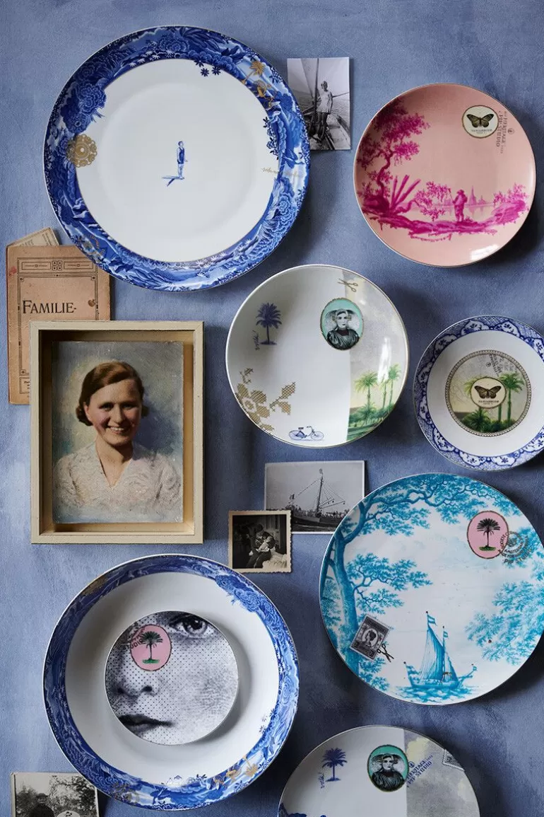 Gebaksborden-Pip Studio Heritage Gebaksbord Vlinder Blauw 15 Cm