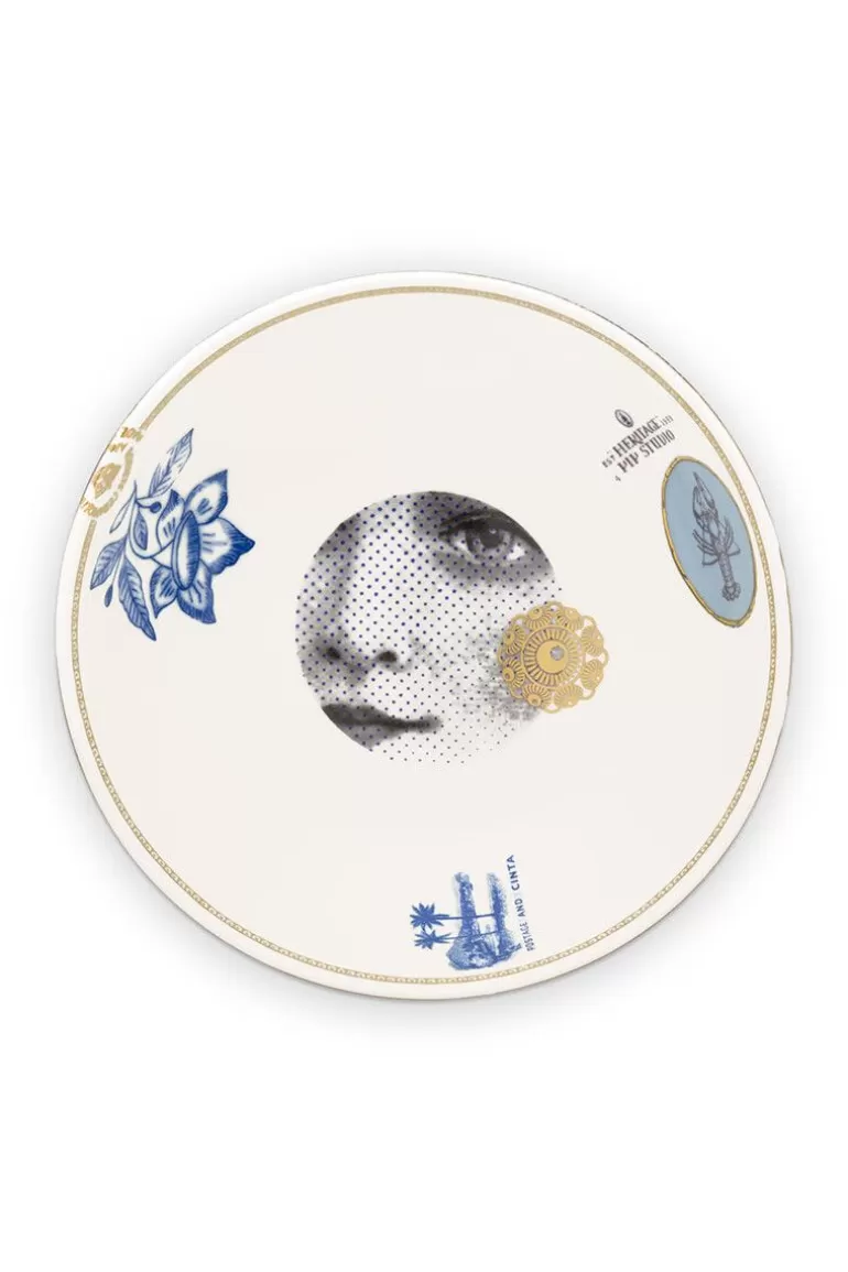 Kommen-Pip Studio Heritage Kom Grens Blauw 20 Cm