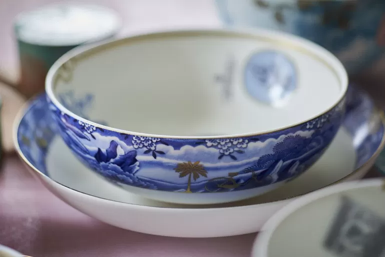 Kommen-Pip Studio Heritage Kom Grens Blauw 20 Cm
