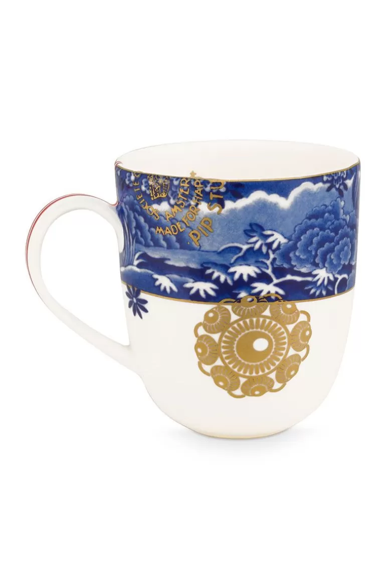 Koffiemokken-Pip Studio Heritage Mok Klein Grens Blauw