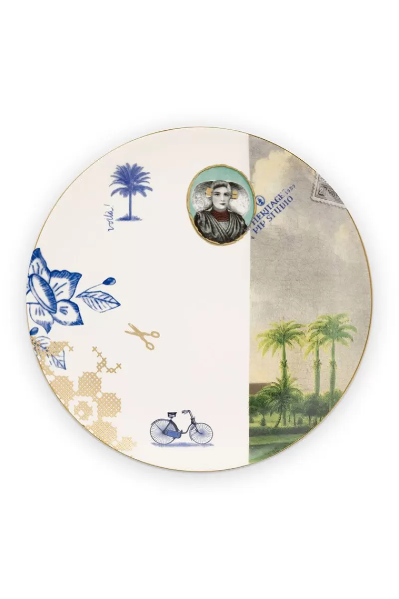 Flash Sale Pip Studio Heritage Ontbijtbord Palm Wit 20 Cm