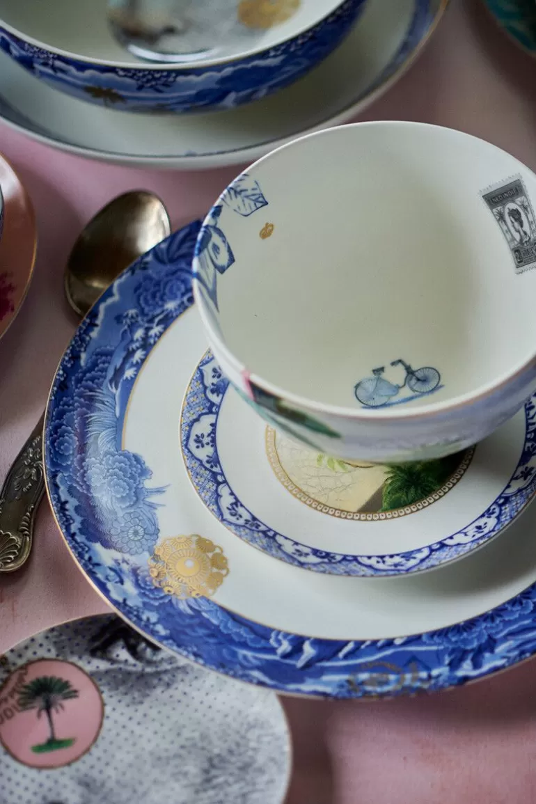 Gebaksborden-Pip Studio Heritage Petit Four Gezicht Zwart/Wit 12 Cm
