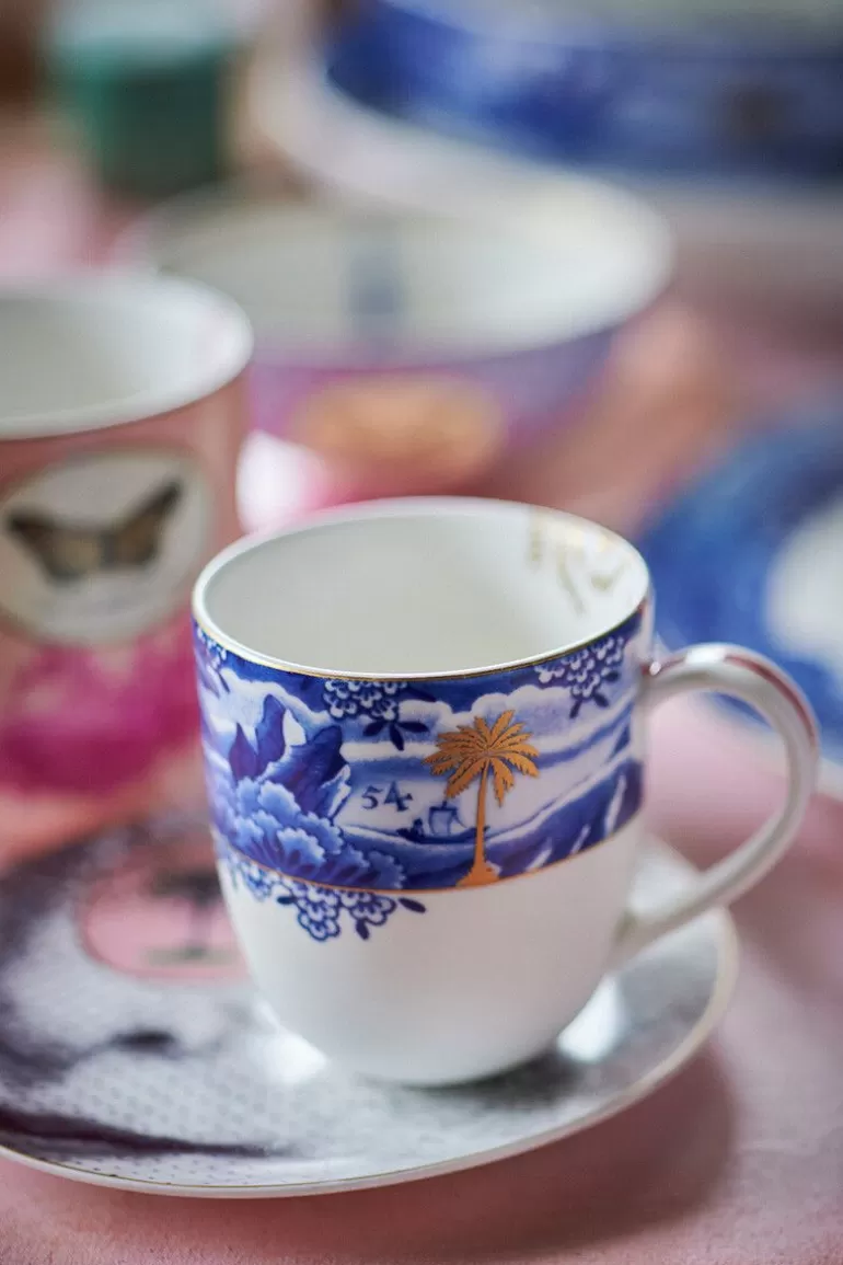 Gebaksborden-Pip Studio Heritage Petit Four Gezicht Zwart/Wit 12 Cm